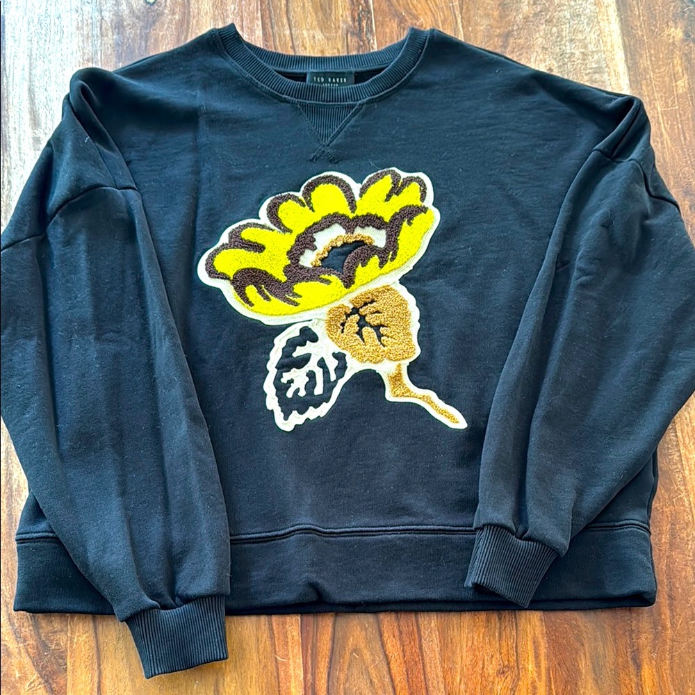 Ted Baker flower appliqué sweatshirt